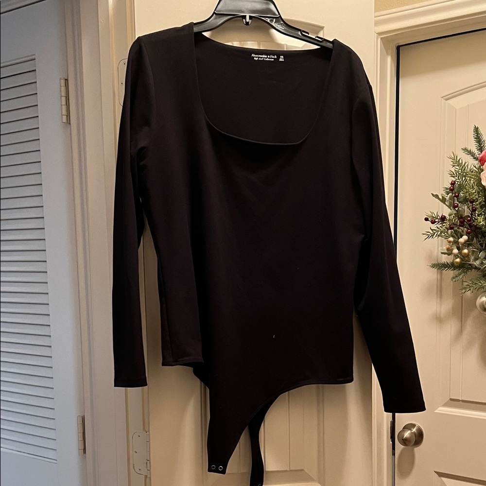Abercrombie & Fitch Black Long Sleeve Bodysuit
